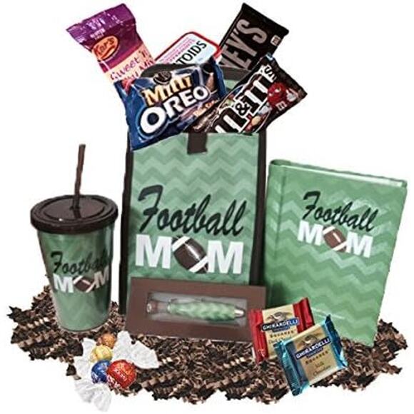 Football Mom Thermal Lunch Bag Cup Notebook Pen Candy Snacks Gift Set Bundle - Picture 1 of 3